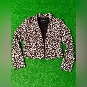 Comfy Cheetah Print Cropped Blazer 🐆